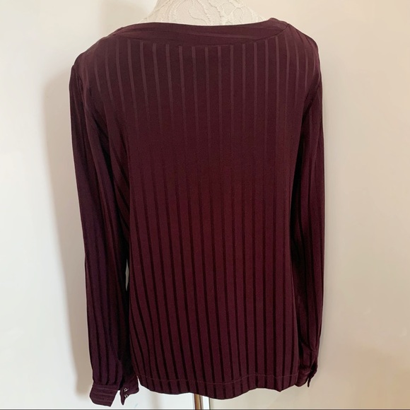 Anne Willi Paris Pop Over Burgundy Popover Top sz 3 10 US - Picture 5 of 9